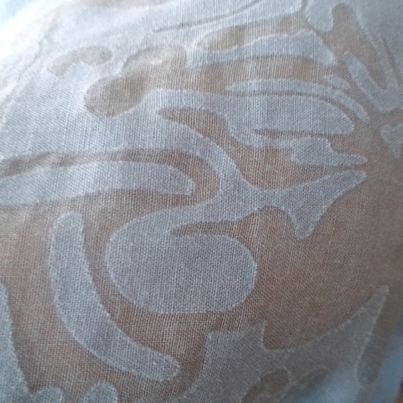 Women's Sheer Floral Burnout Blouse, Blue, Size XL - Picture 5 of 7